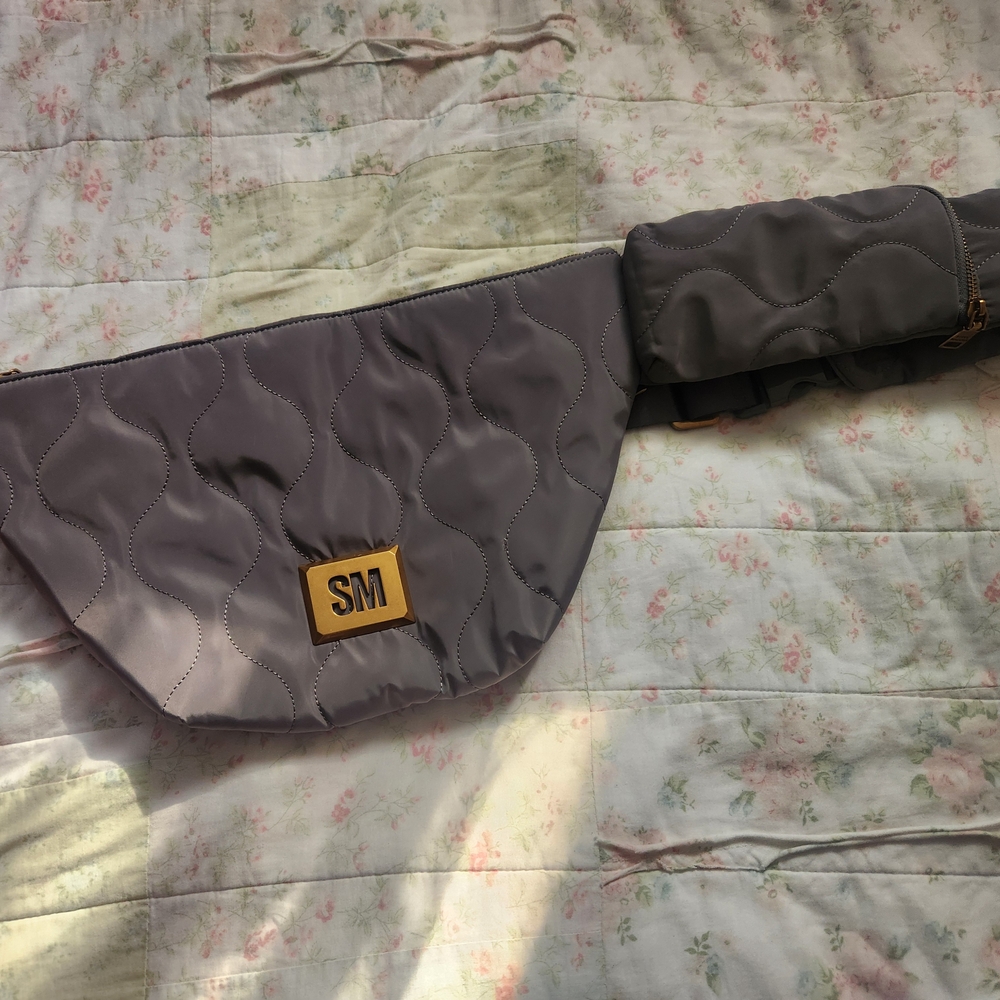 Gray Quilted Crossboy Bag